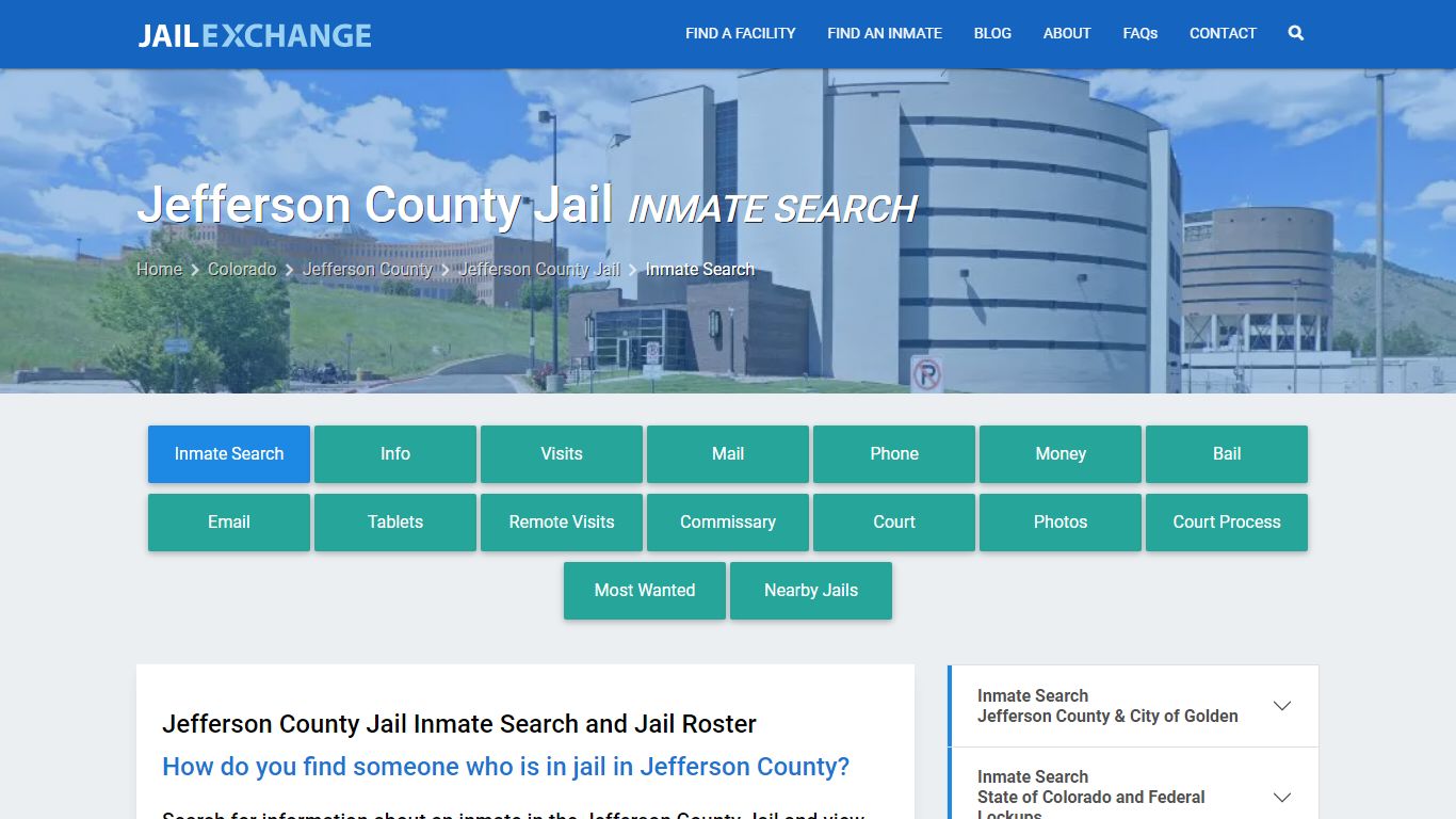 Jefferson County Jail Inmate Search - Jail Exchange